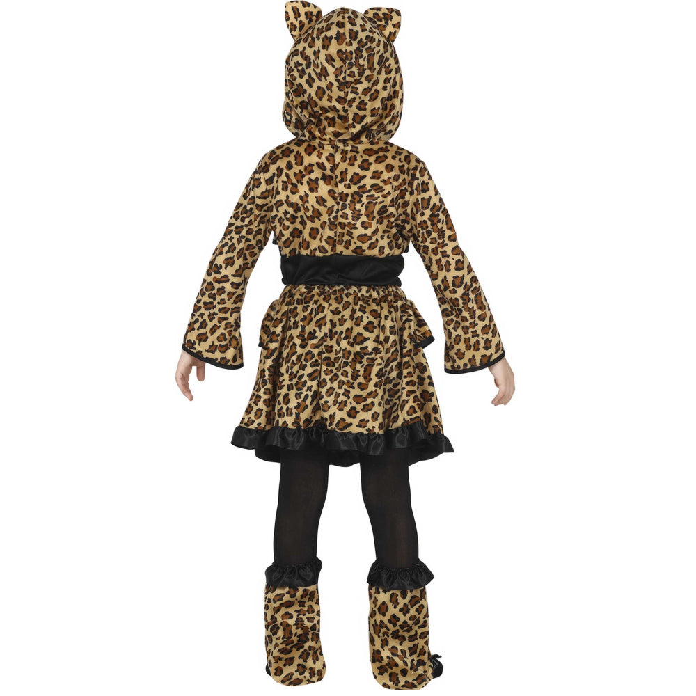 Brown-Black - Back - Fiestas Guirca Girls Leopard Print Costume