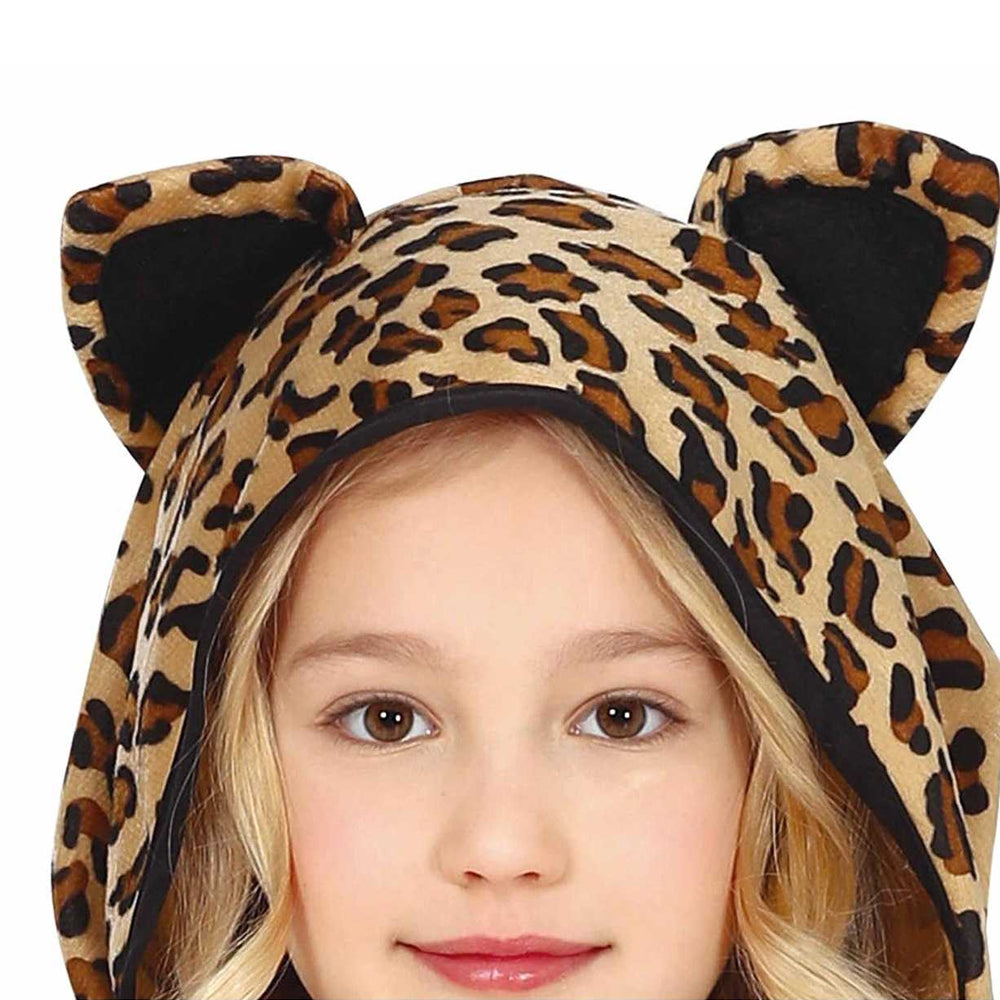 Brown-Black - Pack Shot - Fiestas Guirca Girls Leopard Print Costume