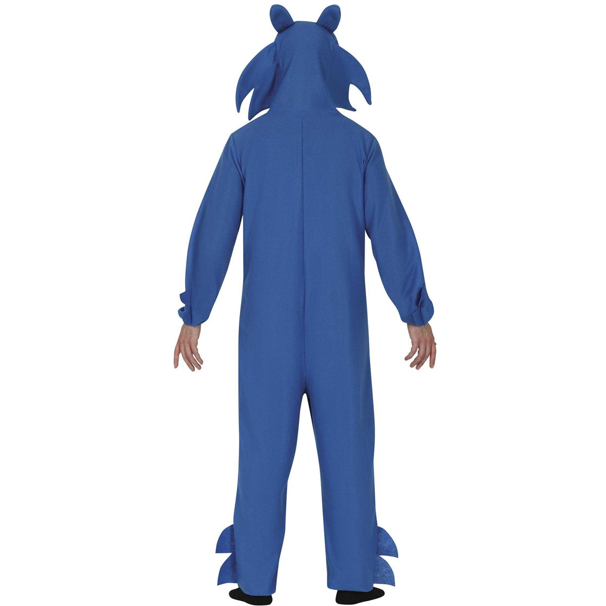 Blue - Back - Fiestas Guirca Mens Hedgehog Hooded Jumpsuit