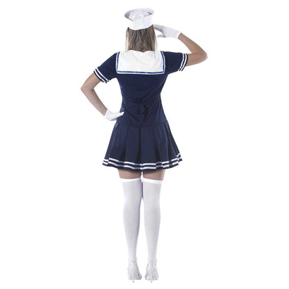 Blue-White - Back - Fiestas Guirca Womens-Ladies Sailor Costume