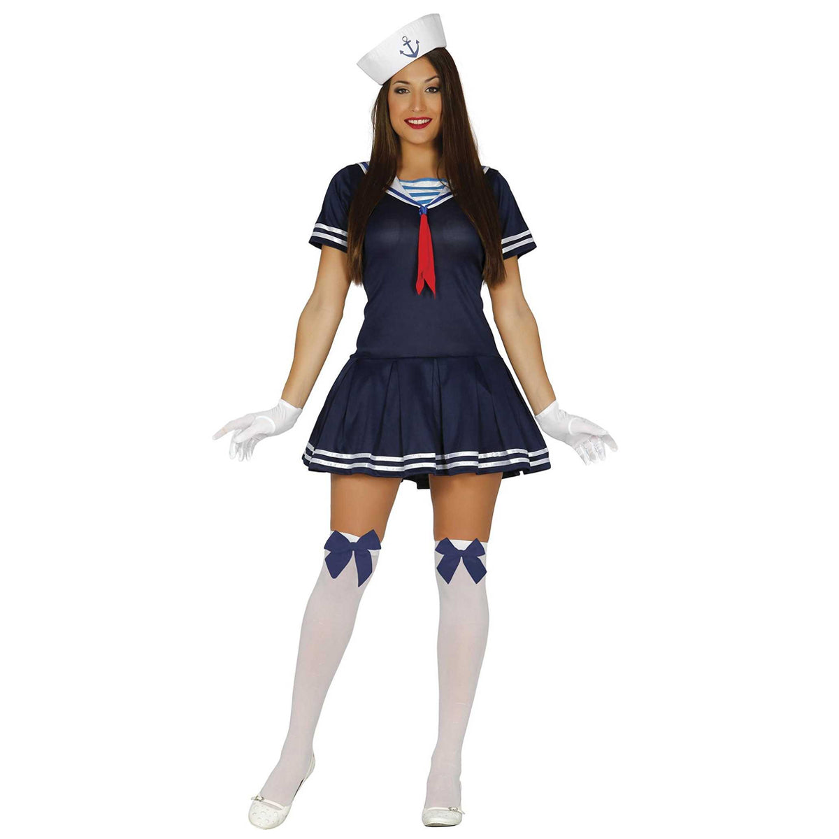 Blue-White - Front - Fiestas Guirca Womens-Ladies Sailor Costume