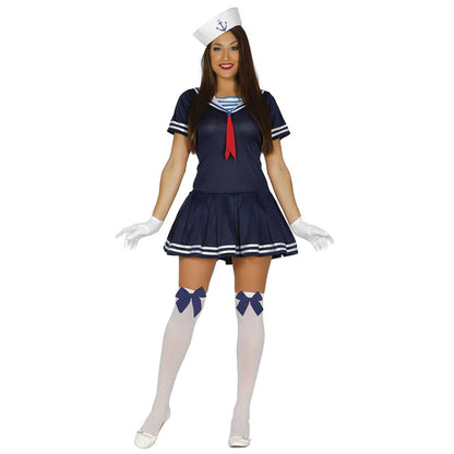 Blue-White - Front - Fiestas Guirca Womens-Ladies Sailor Costume