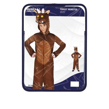 Brown - Close up - Fiestas Guirca Childrens-Kids Monster Hooded Costume