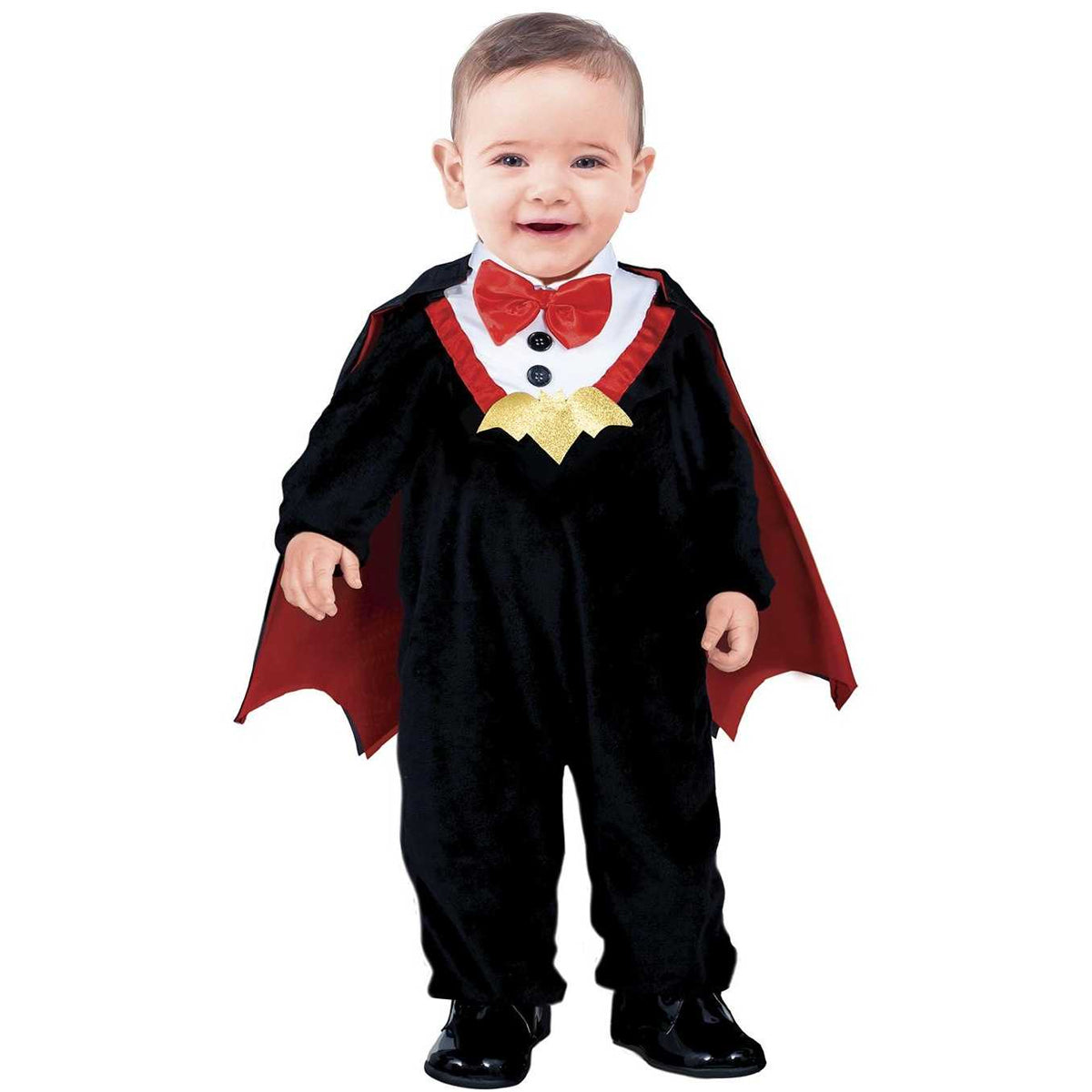 Black-Red - Front - Fiestas Guirca Baby Vampire Halloween Costume