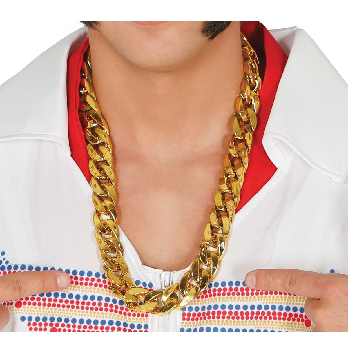 Gold - Back - Fiestas Guirca Necklace PVC Costume Jewellery