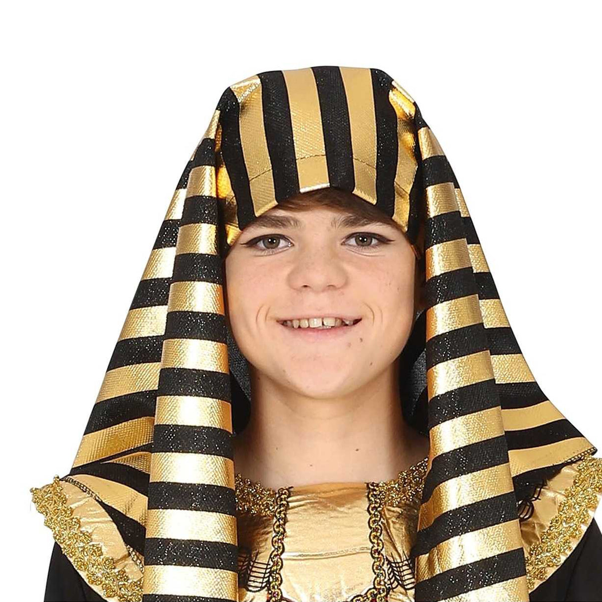 Black-Gold - Pack Shot - Fiestas Guirca Teen Boys Egyptian Costume