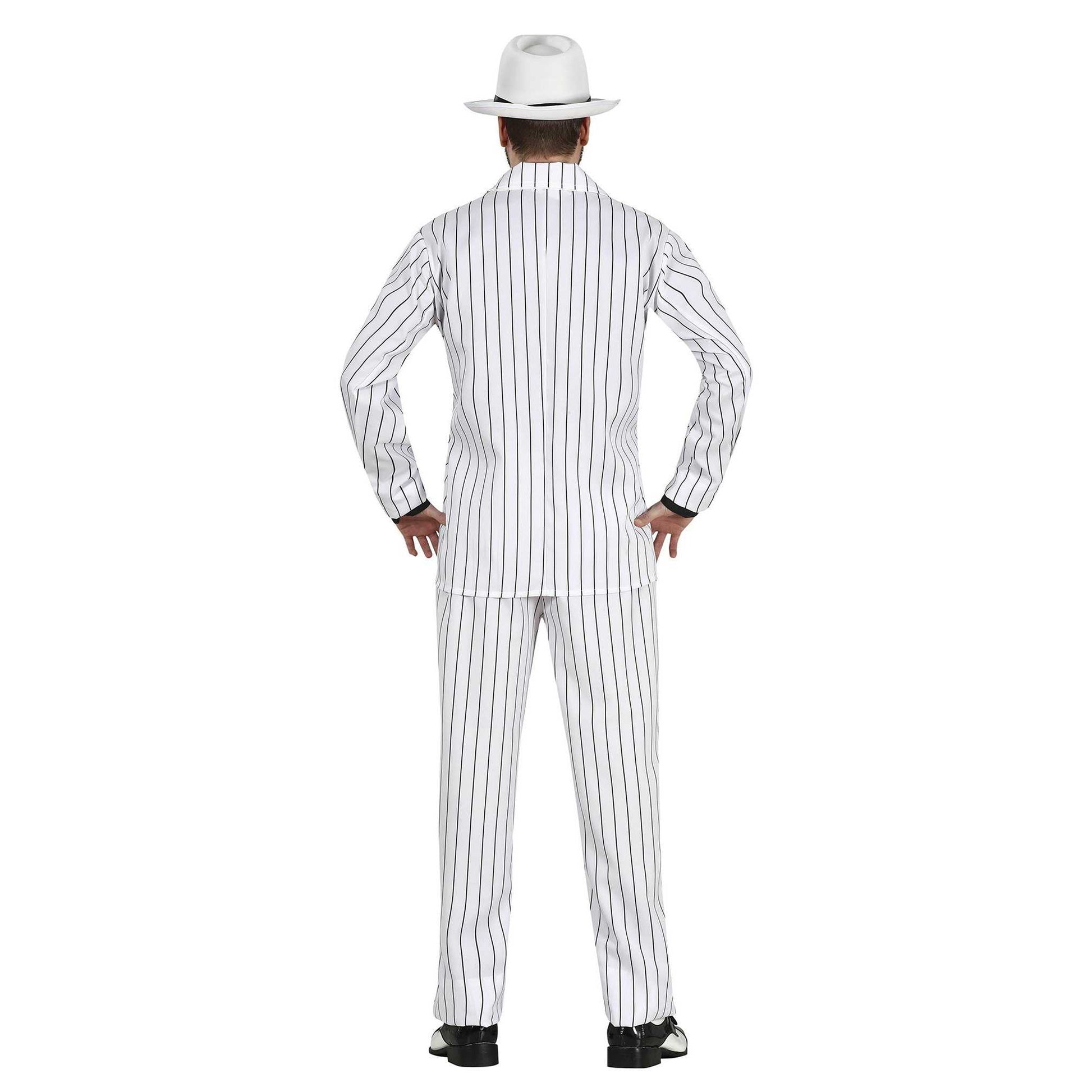 White-Black - Back - Fiestas Guirca Mens Gangster Costume Dress Set