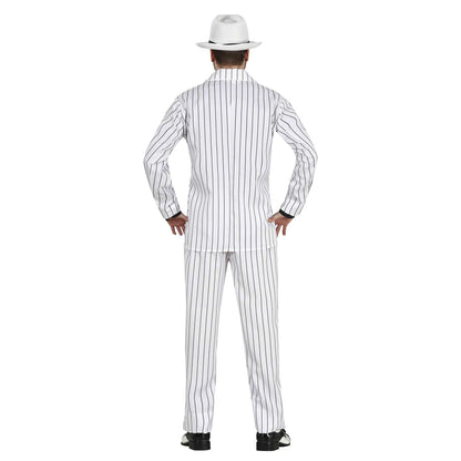 White-Black - Back - Fiestas Guirca Mens Gangster Costume Dress Set