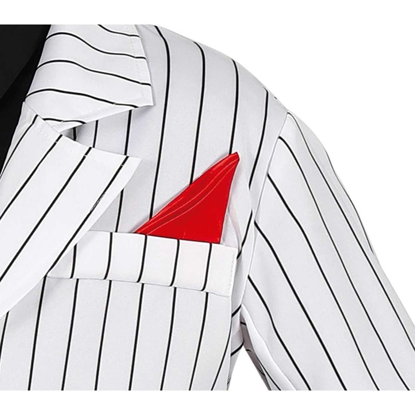 White-Black - Side - Fiestas Guirca Mens Gangster Costume Dress Set