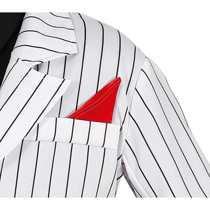 White-Black - Side - Fiestas Guirca Mens Gangster Costume Dress Set