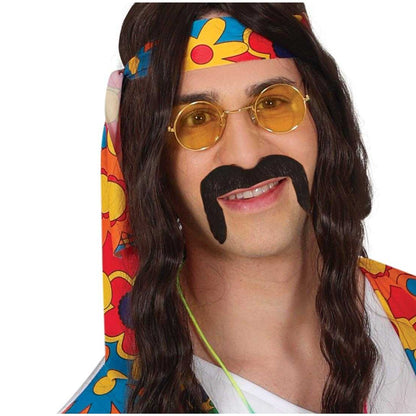 Multicoloured - Side - Fiestas Guirca Mens Hippie Flower Costume Set
