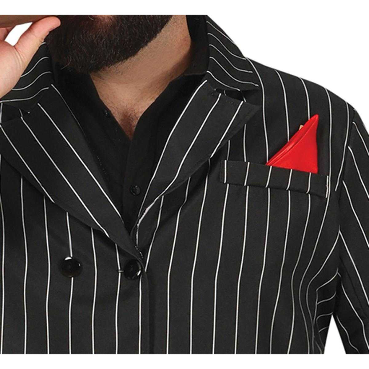 Black-White - Side - Fiestas Guirca Mens Gangster Costume Set