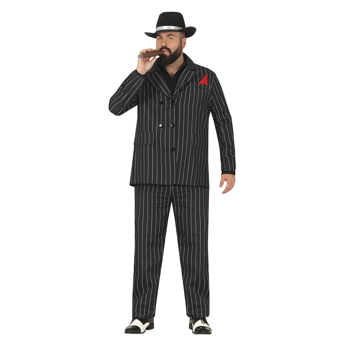 Black-White - Front - Fiestas Guirca Mens Gangster Costume Set