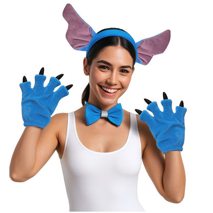 Blue-Pink - Side - Fiestas Guirca Monster Party Costume Accessory Set