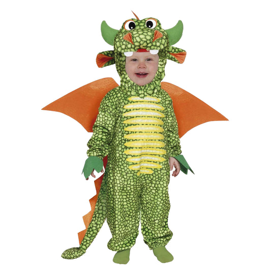Green-Orange - Front - Fiestas Guirca Baby Dragon Costume Set