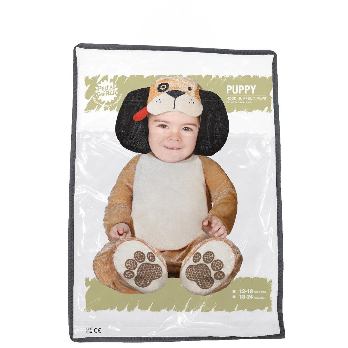 Brown - Lifestyle - Fiestas Guirca Baby Puppy Costume Set