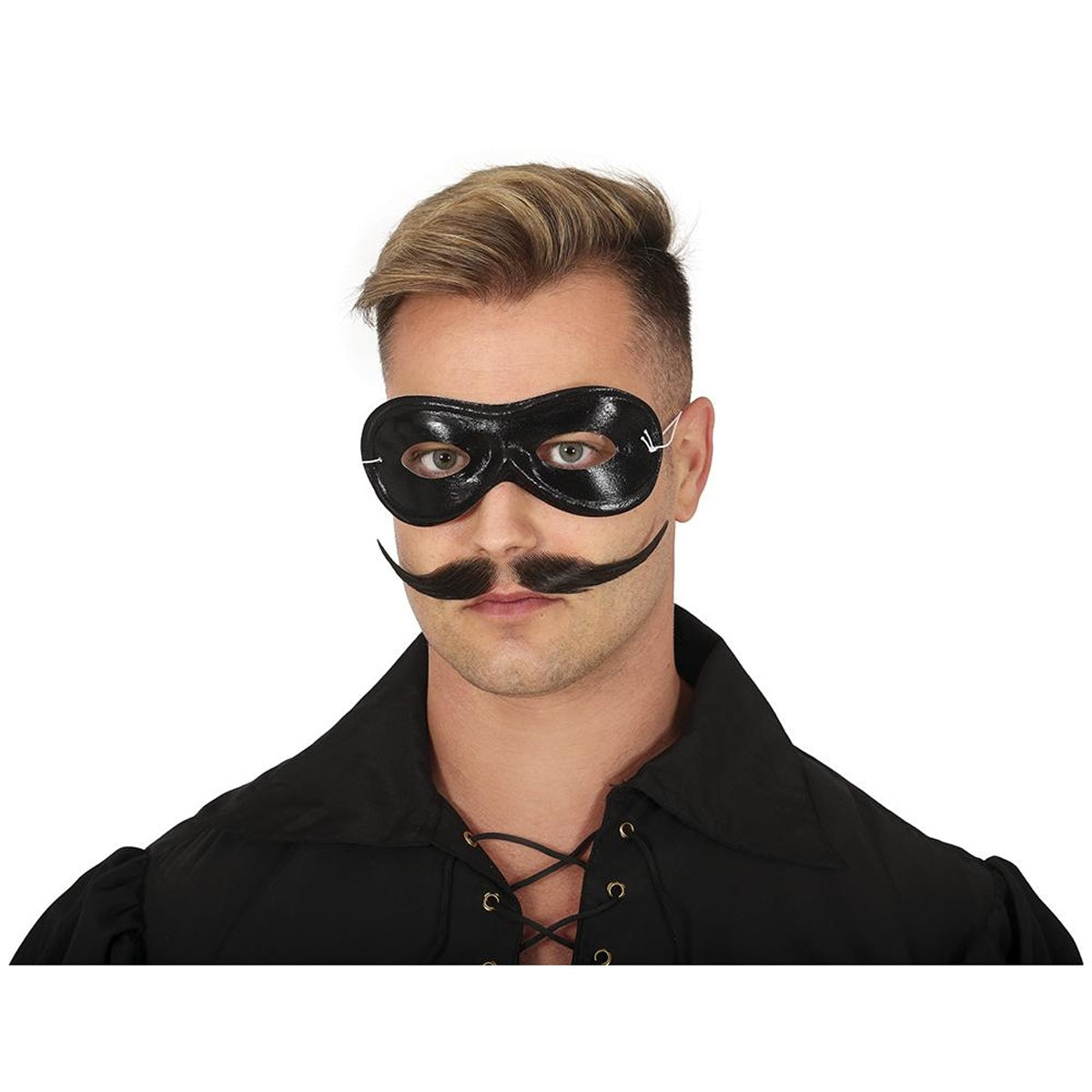 Black - Lifestyle - Fiestas Guirca Unisex Adult Pierrot Eye Mask