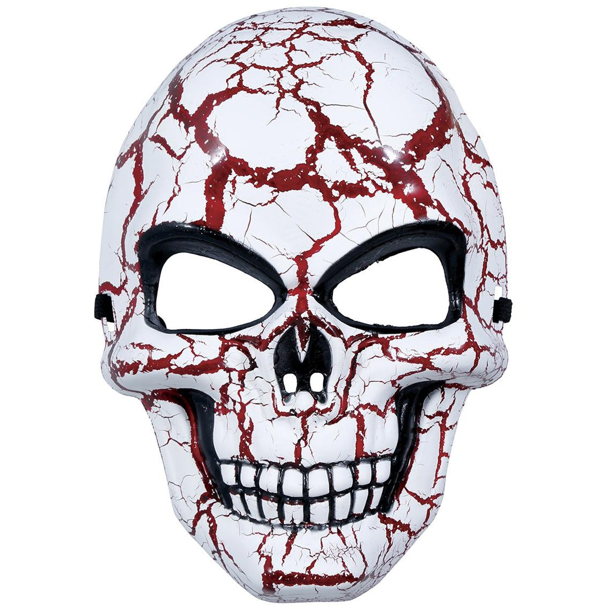 White-Red - Front - Fiestas Guirca Unisex Adult Skull PVC Mask