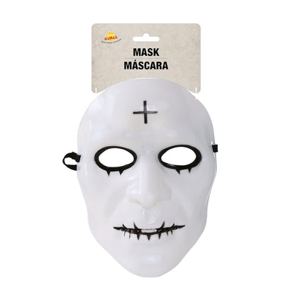 Beige - Back - Fiestas Guirca Unisex Adult Cross PVC Mask