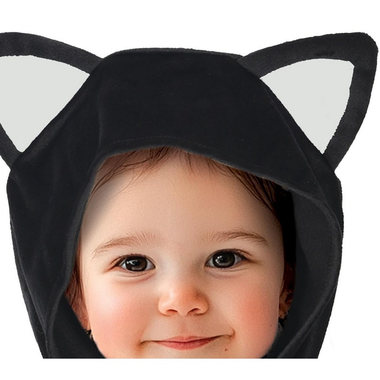 Black - Back - Fiestas Guirca Baby Cute Cat Costume Poncho Set