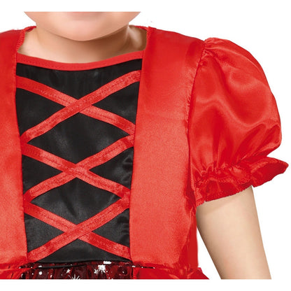 Red-Black - Back - Fiestas Guirca Baby Devil Costume Set