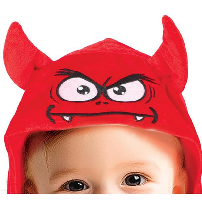 Red - Back - Fiestas Guirca Baby Demon Costume Poncho Set