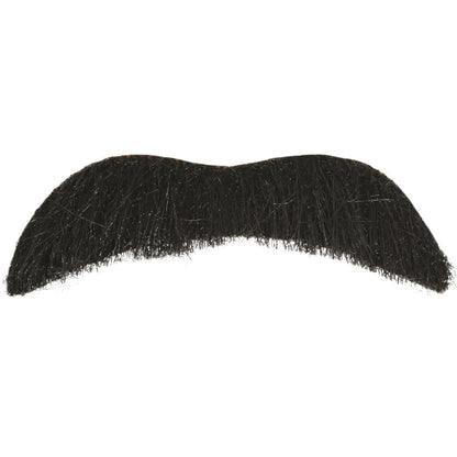 Black - Back - Fiestas Guirca Mens Police Self Adhesive Moustache