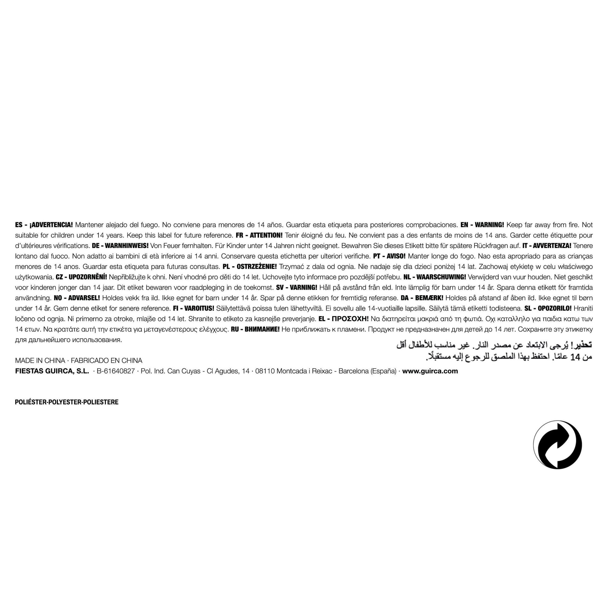Black - Side - Fiestas Guirca Mens Police Self Adhesive Moustache