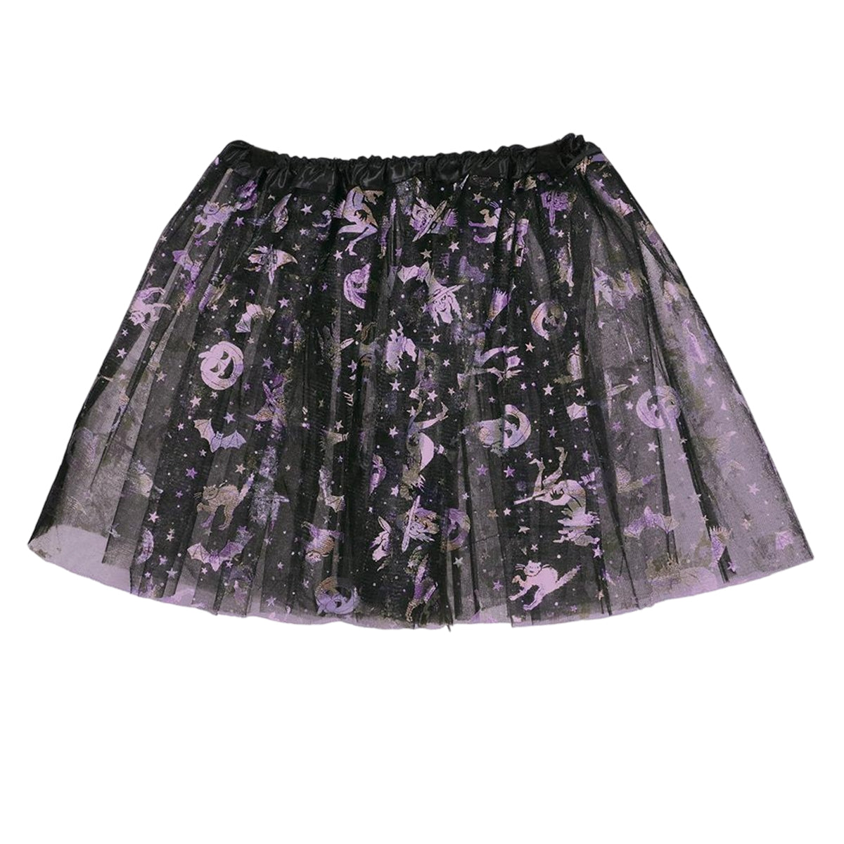 Black-Lilac - Front - Fiestas Guirca Girls Halloween Tutu