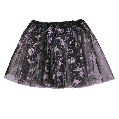 Black-Lilac - Front - Fiestas Guirca Girls Halloween Tutu