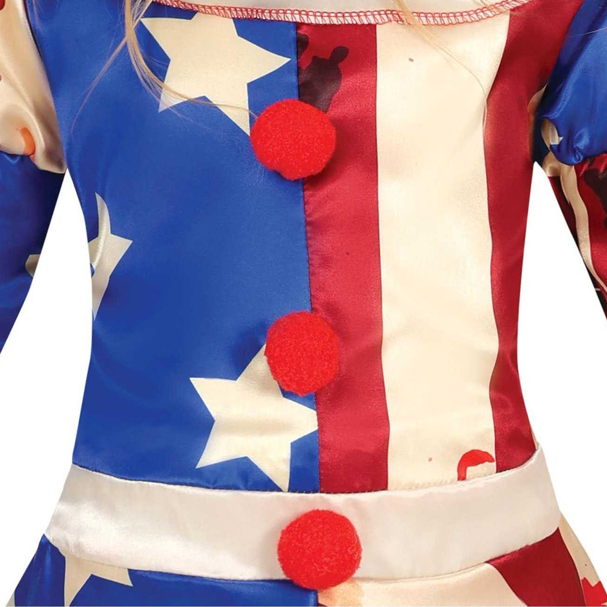 Blue-Red - Lifestyle - Fiestas Guirca Girls Patriot Clown Costume Set