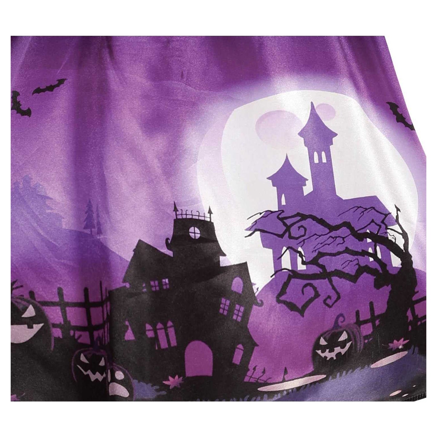 Black-Lilac - Pack Shot - Fiestas Guirca Childrens-Kids Witch & Haunted House Costume Set