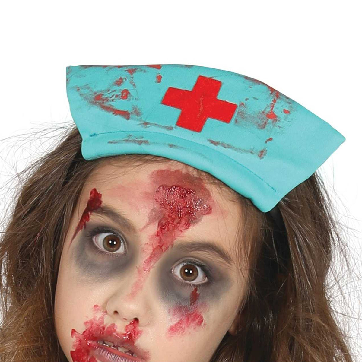 Blue-White - Back - Fiestas Guirca Girls Zombie Nurse Costume Set