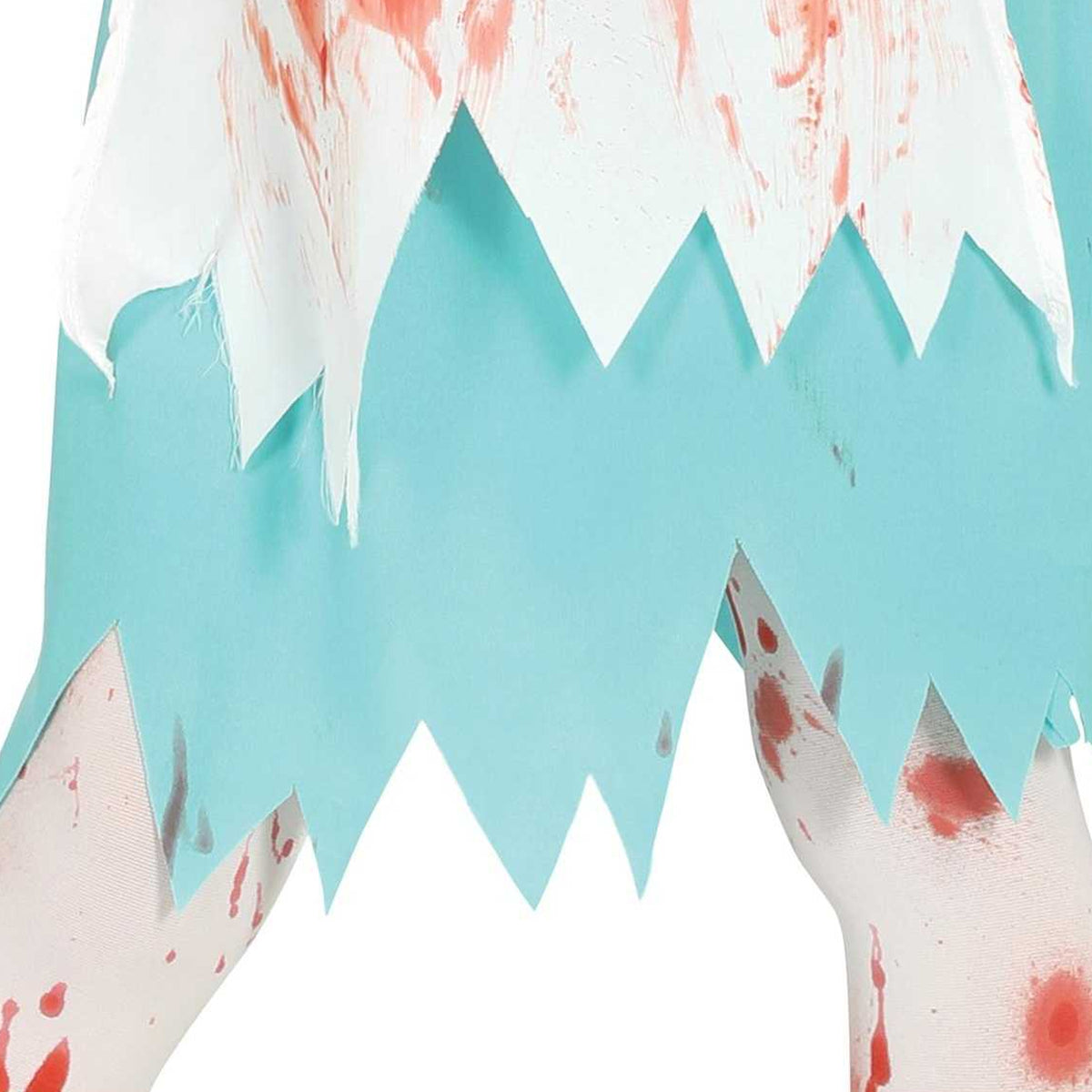 Blue-White - Side - Fiestas Guirca Girls Zombie Nurse Costume Set