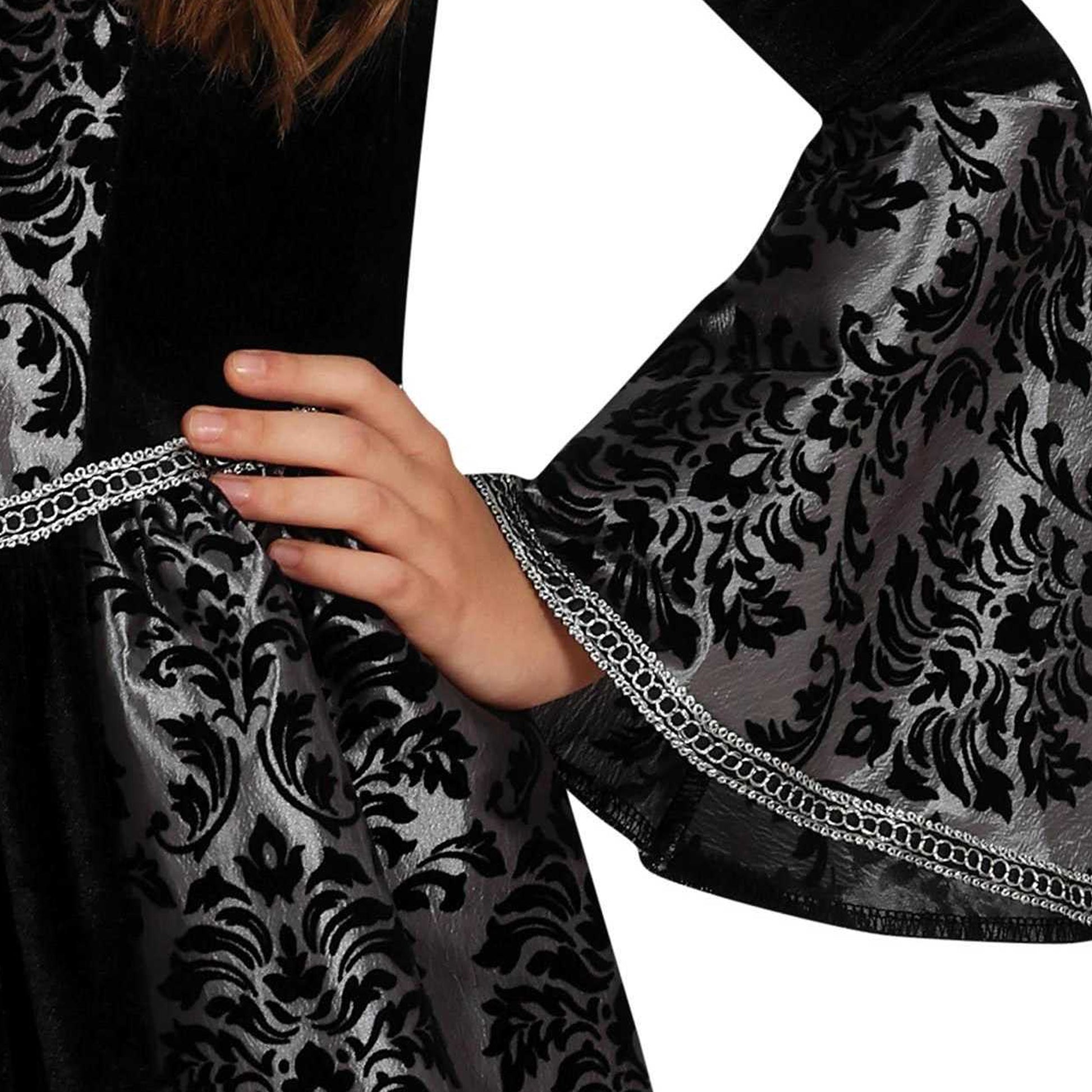 Black-Grey - Side - Fiestas Guirca Childrens-Kids Vampire Costume Set