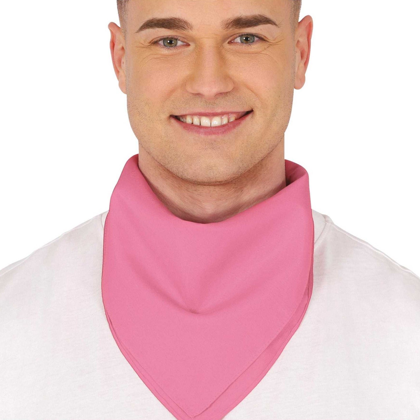 Pink - Side - Fiestas Guirca Unisex Adult Bandana Scarf Prop