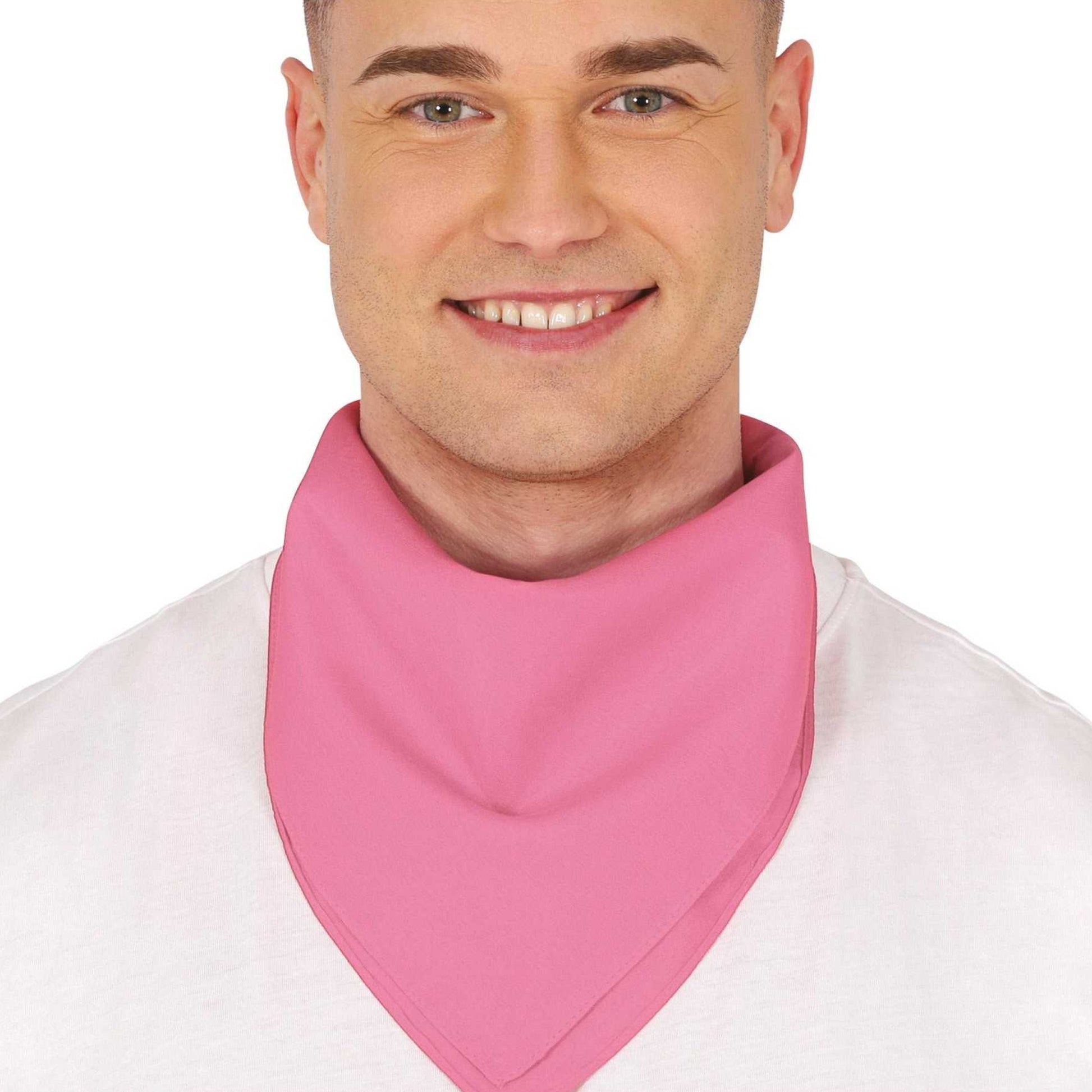 Pink - Side - Fiestas Guirca Unisex Adult Bandana Scarf Prop