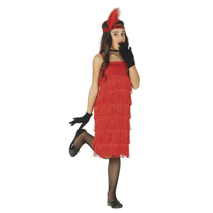 Red-Red - Front - Fiestas Guirca Childrens-Kids Charleston Costume