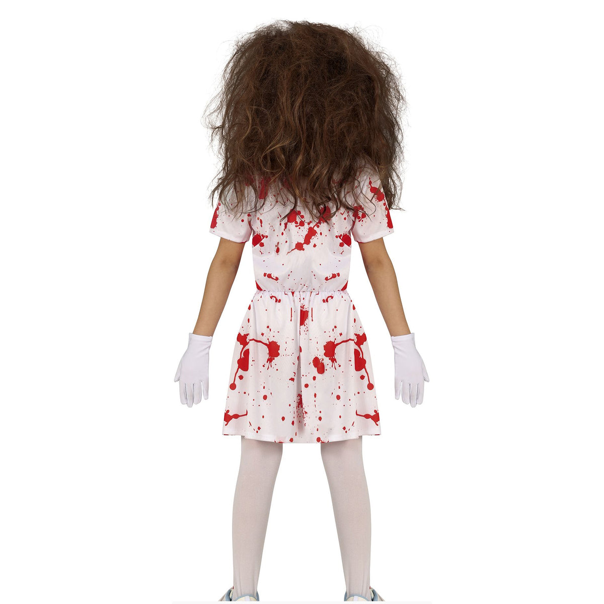 White-Red - Back - Fiestas Guirca Childrens-Kids Bloody Nurse Costume Set