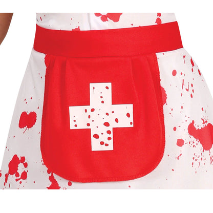 White-Red - Lifestyle - Fiestas Guirca Childrens-Kids Bloody Nurse Costume Set