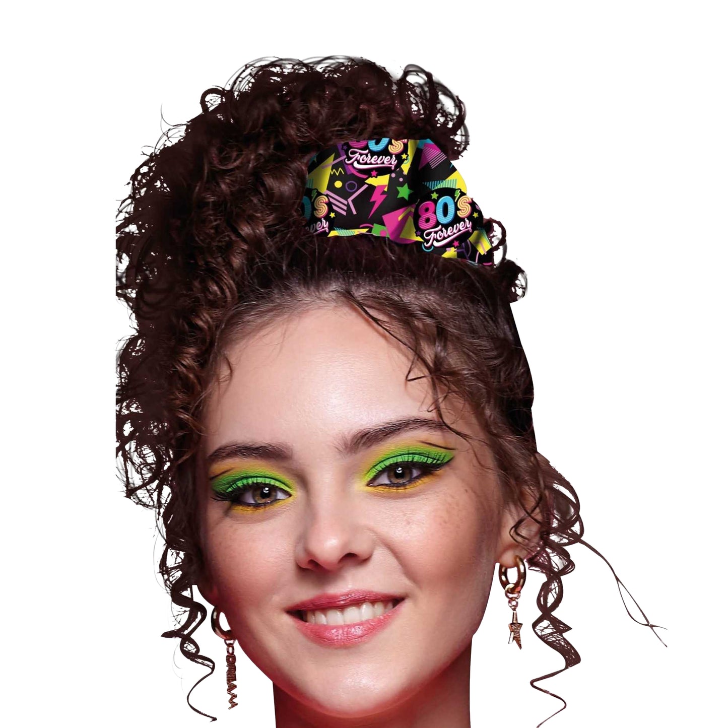 Multicoloured - Side - Fiestas Guirca 80s Scrunchie