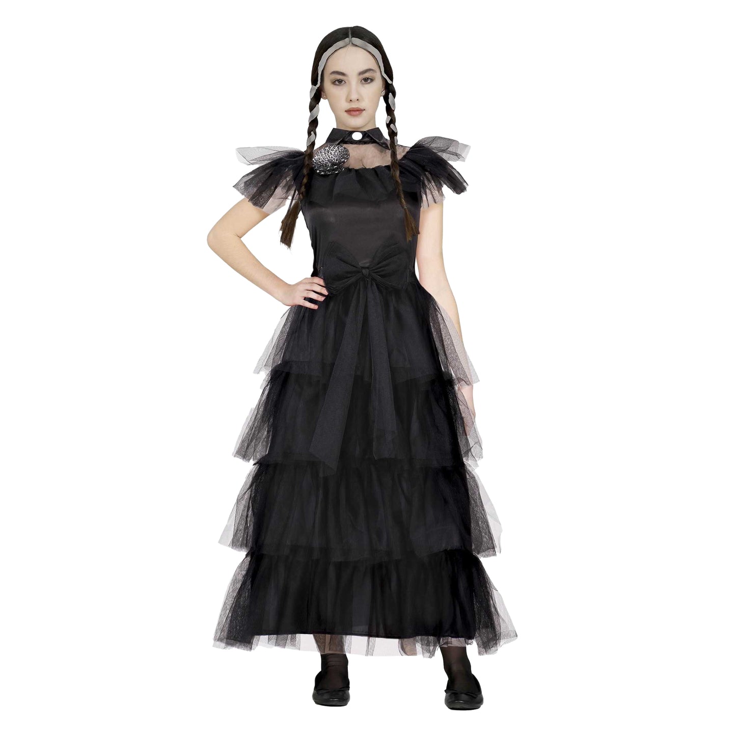 Black - Front - Fiestas Guirca Girls Night Queen Gothic Costume