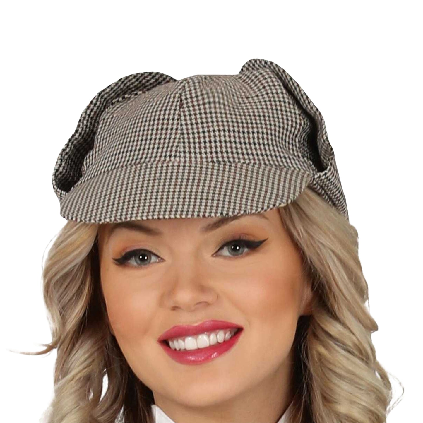 Grey-Brown - Side - Fiestas Guirca Womens-Ladies Detective Costume Set