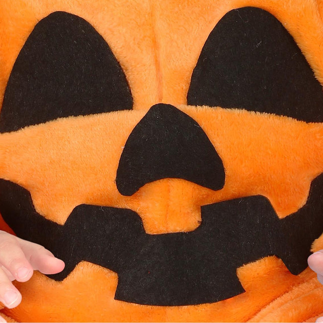 Orange-Black - Back - Fiestas Guirca Baby Pumpkin Costume