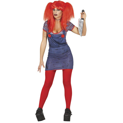 Blue-Red - Front - Fiestas Guirca Womens-Ladies Rag Doll Costume
