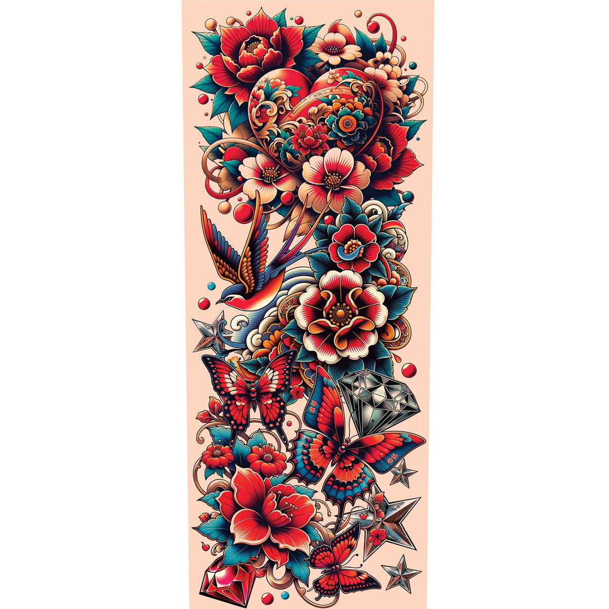 Multicoloured - Front - Fiestas Guirca Tattoo Arm Sleeves