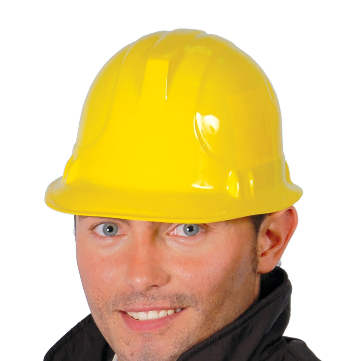 Yellow - Pack Shot - Fiestas Guirca Worker PVC Costume Hat