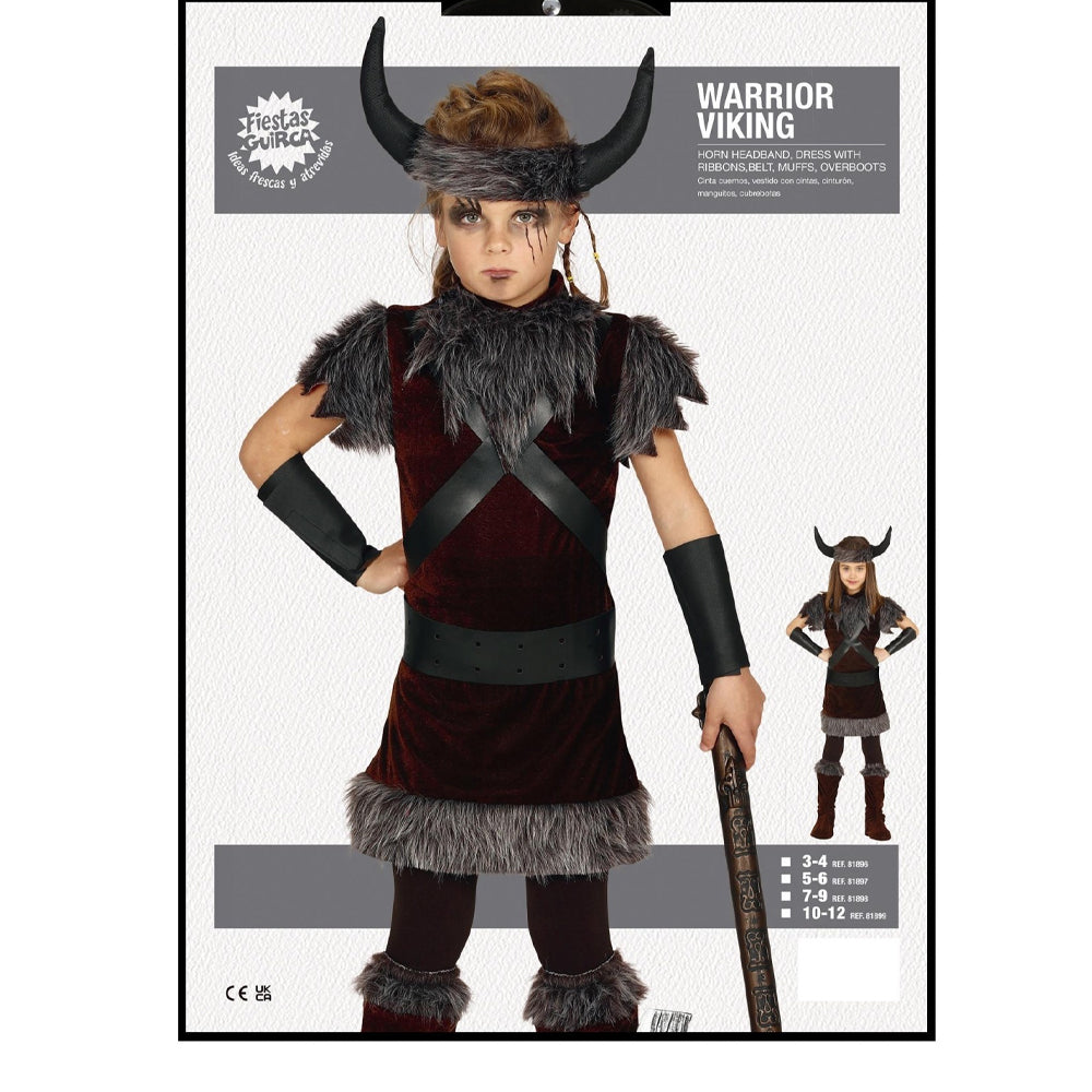 Brown-Grey - Side - Fiestas Guirca Boys Viking Costume Set