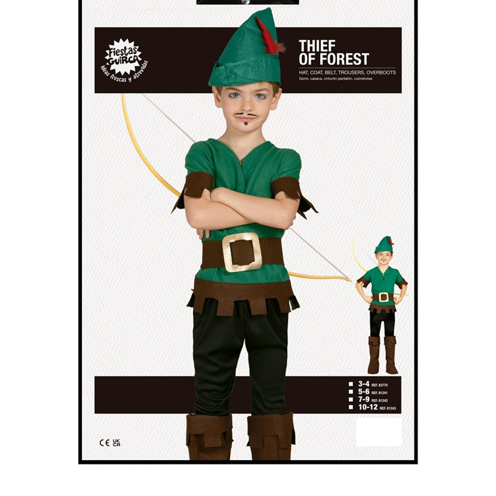 Green-Brown - Pack Shot - Fiestas Guirca Childrens-Kids Outlaw Costume Set