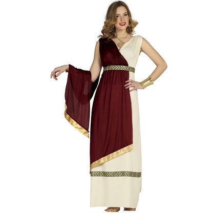 Burgundy-Beige - Front - Fiestas Guirca Womens-Ladies Roman Costume Set